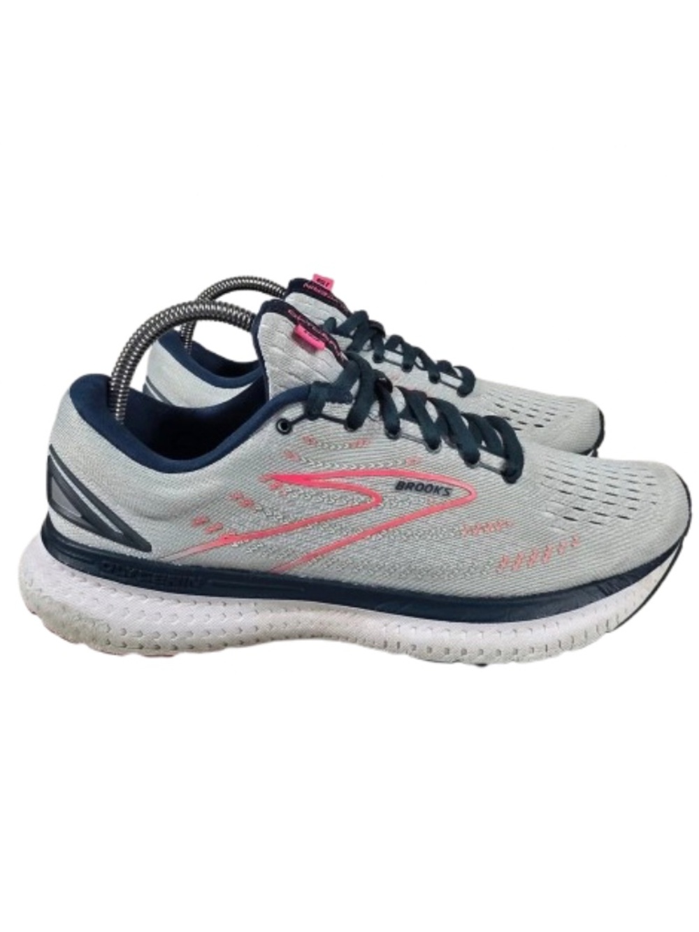 Women's Brooks Glycerin 19 Running Shoes Grey Navy Coral 1203431B110 Size 7.5